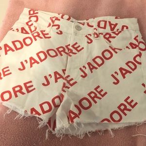 F21 -“J’ADORE” shorts -NEW